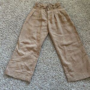 Zara girls Linen wide leg pants 13-14